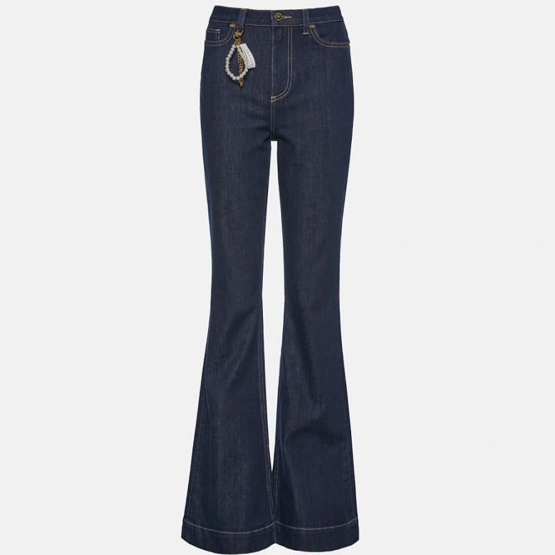 Παντελόνι τζίν ψηλόμεσο και καμπάνα Blue Lynne