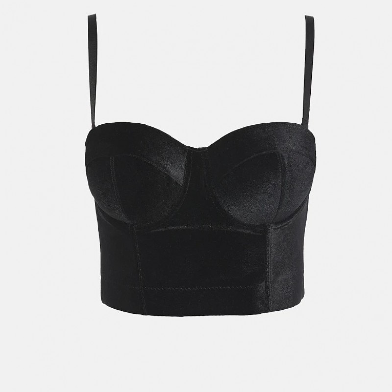 Bustier velvet black Lynne