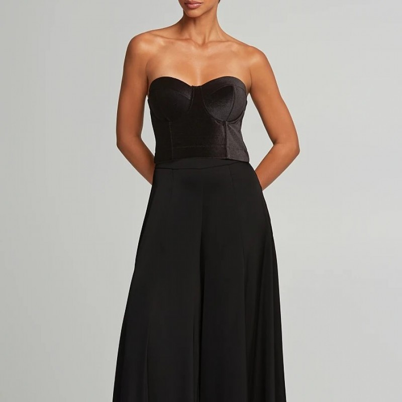 Bustier velvet black Lynne