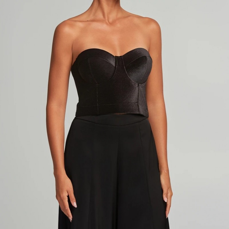 Bustier velvet black Lynne