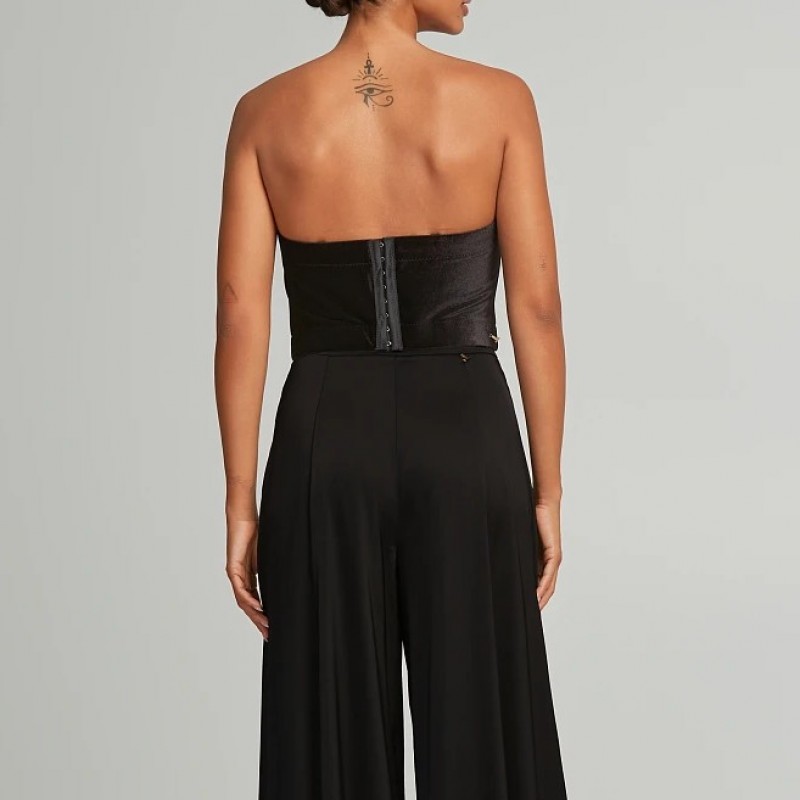 Bustier velvet black Lynne