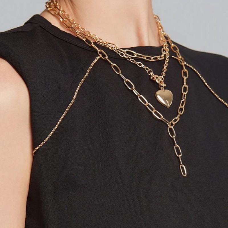 Τριπλή αλυσίδα σε χρυσή όψη Gold Lynne