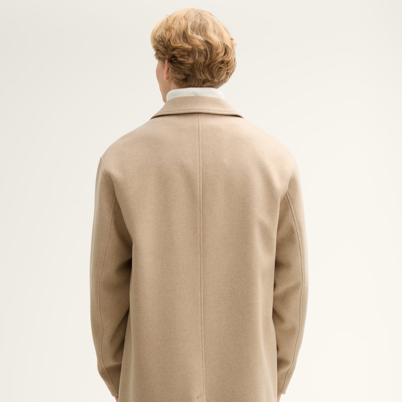 Παλτό wool blend Relaxed Beige Tom Tailor