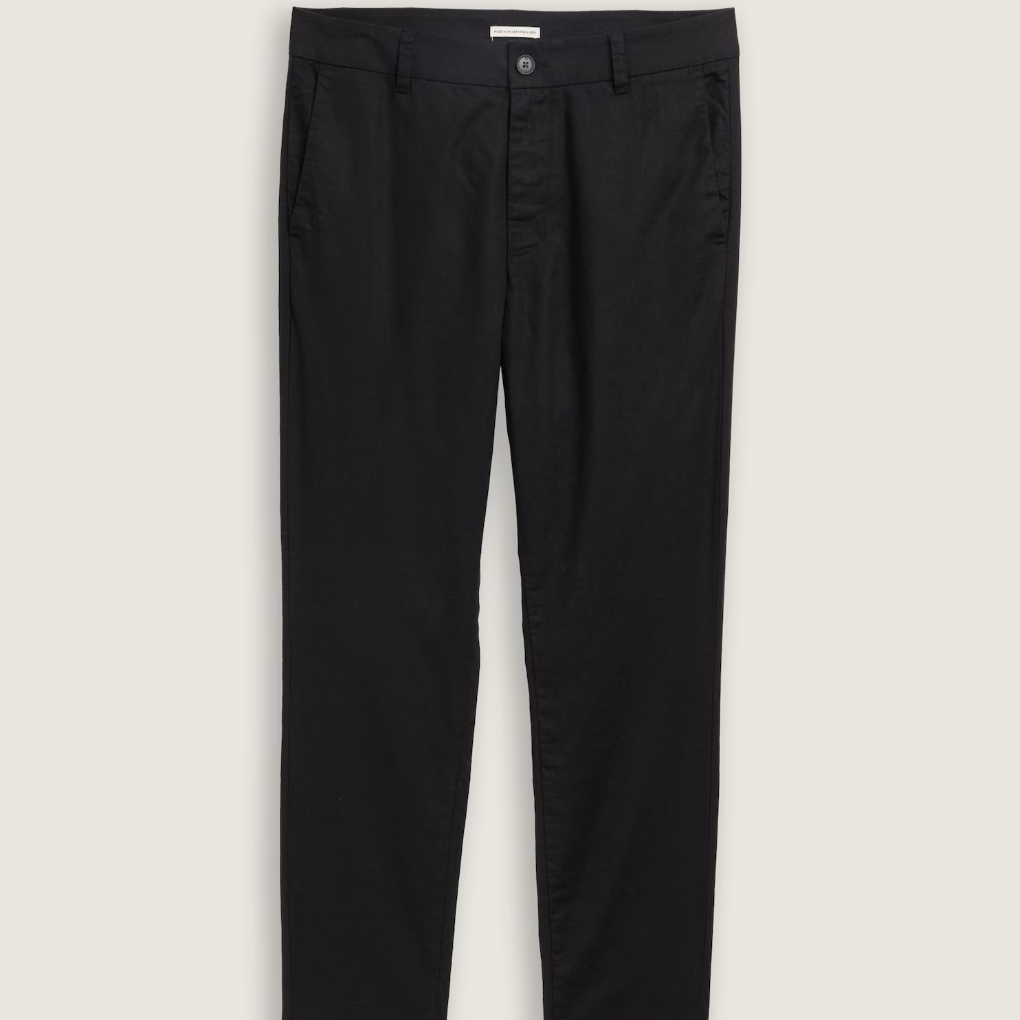 Παντελόνι Chino λινό Black Tom Tailor