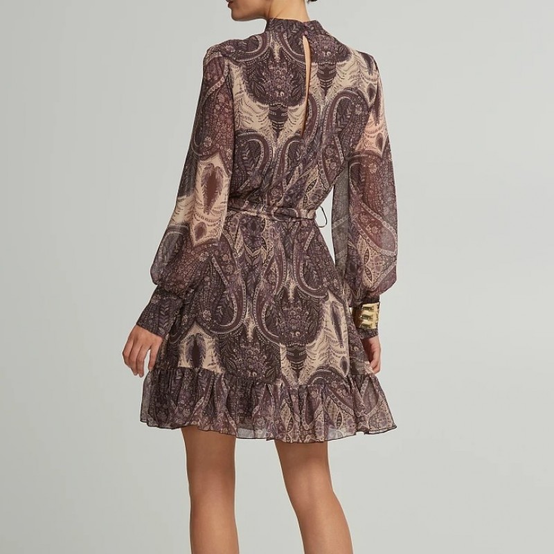Dress mini kloss printed Brown Lynne
