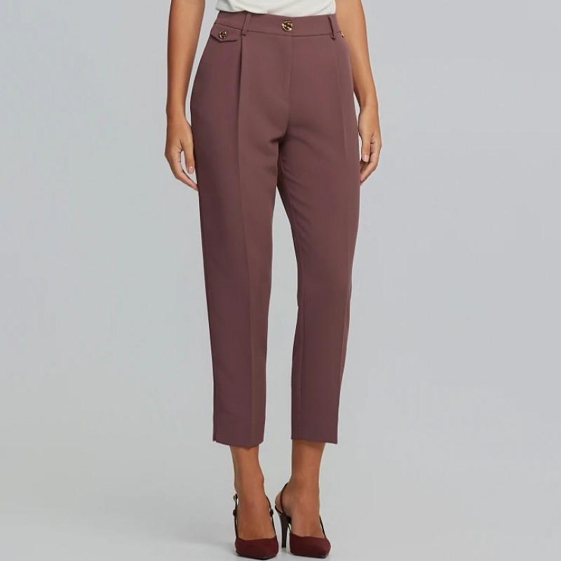 Pants cropped high-rised Brown Lynne