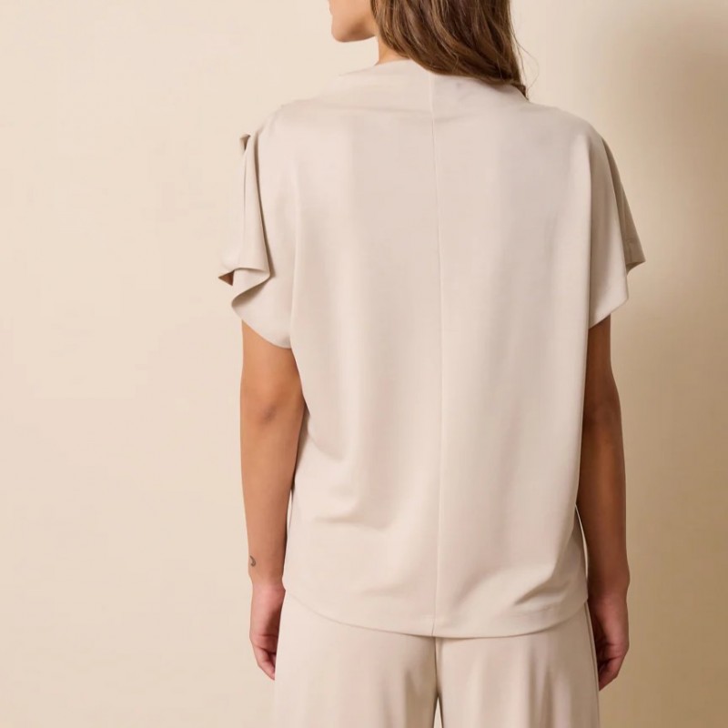 Blouse short sleeved Aramina Beige Enzzo