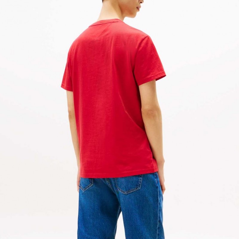 T-shirt Linear tee ss Red Tommy jeans