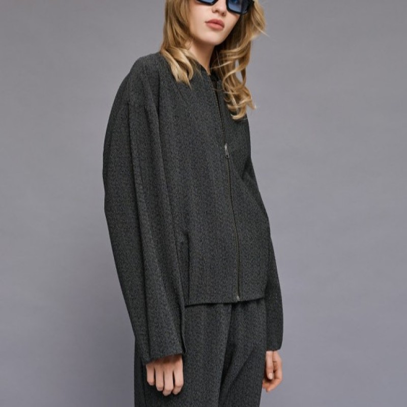 Μπουφάν bomber με στρας Grey Access