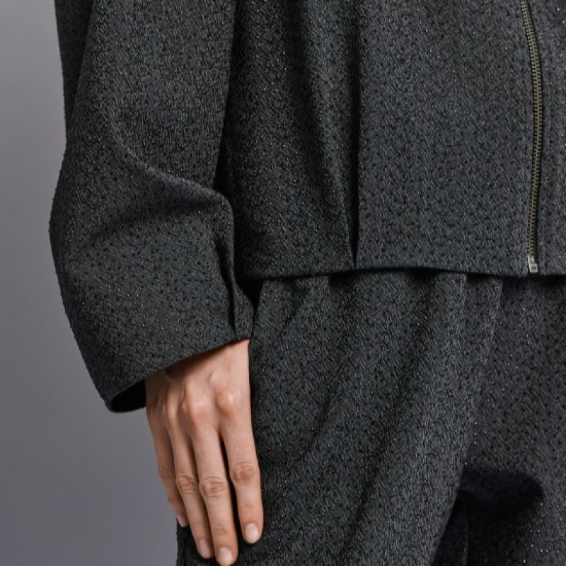 Μπουφάν bomber με στρας Grey Access