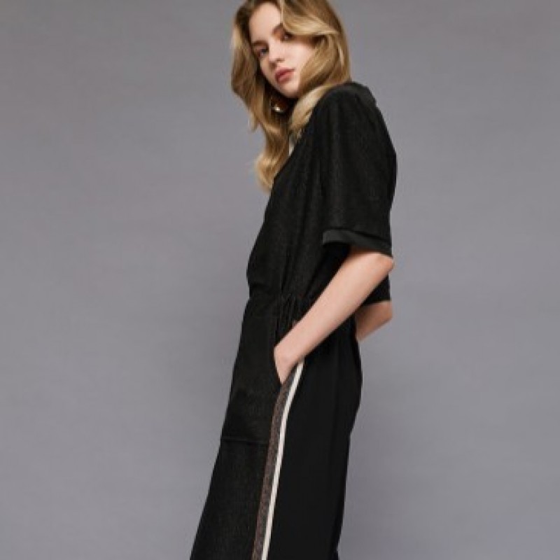 Blouse lurex short-sleeved black Access