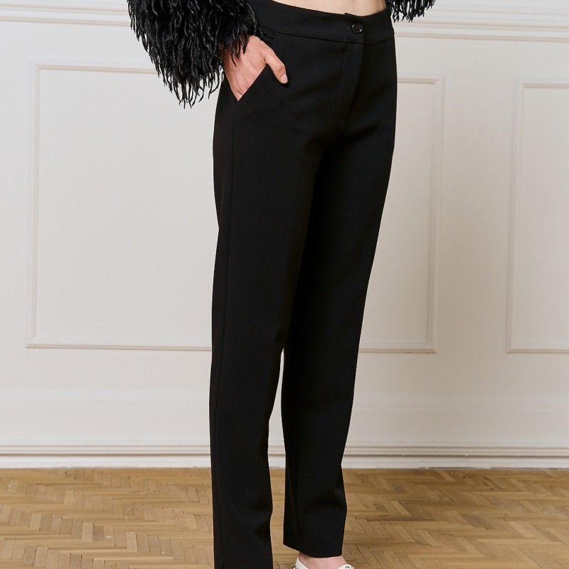 Pants high waisted straight Black Access