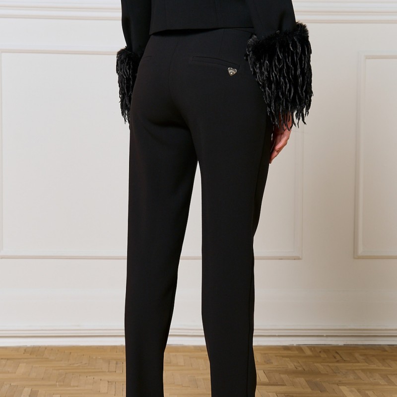 Pants high waisted straight Black Access