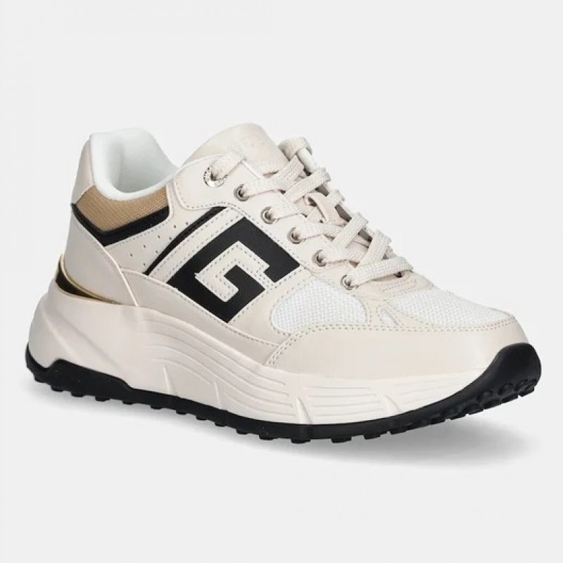 Fonzi running shoes with laminate insert Ecru Guess