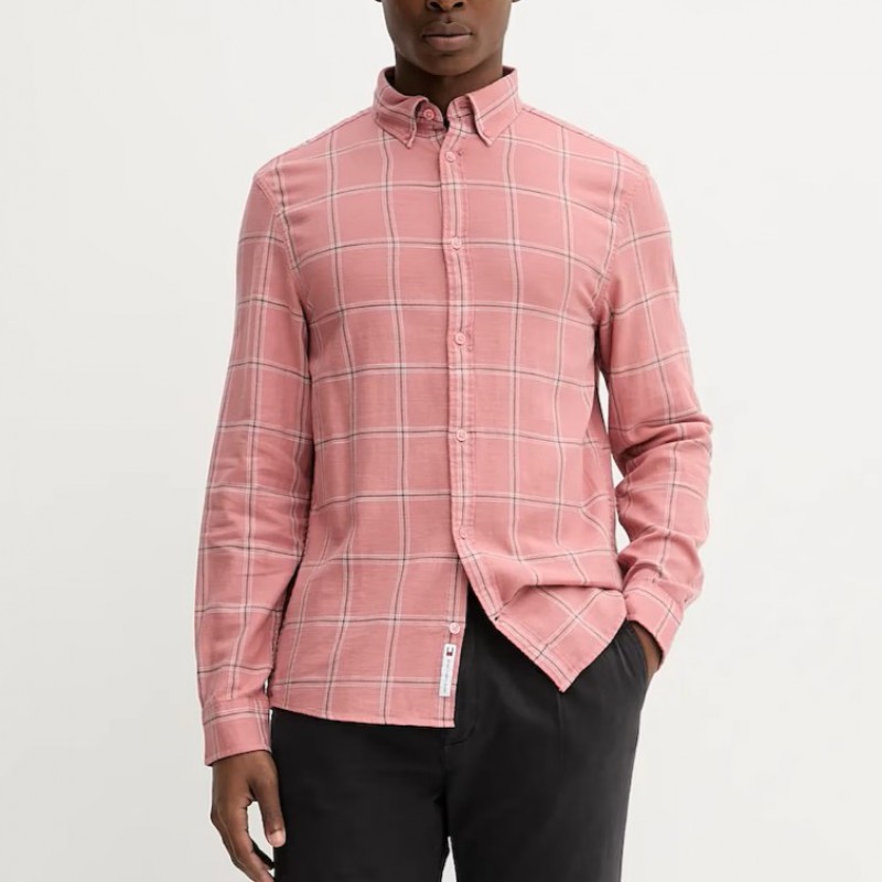 Πουκάμισο ανδρικό Twill check pink Tommy jeans