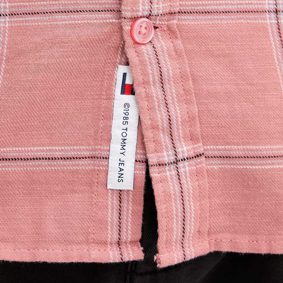 Πουκάμισο ανδρικό Twill check pink Tommy jeans