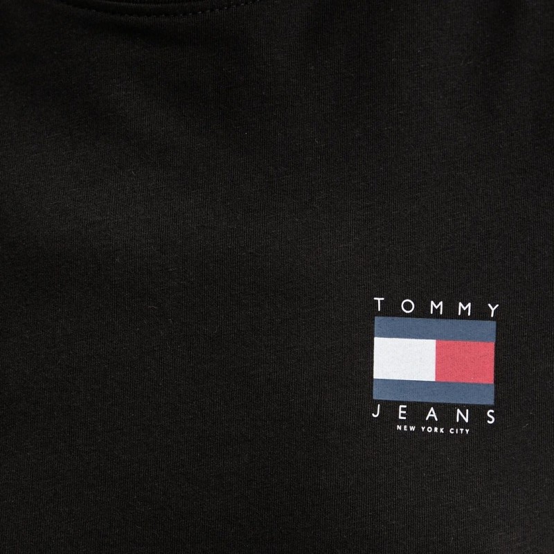 Μπλούζα με κοντό μανίκι tommy us flag ss black Tommy jeans