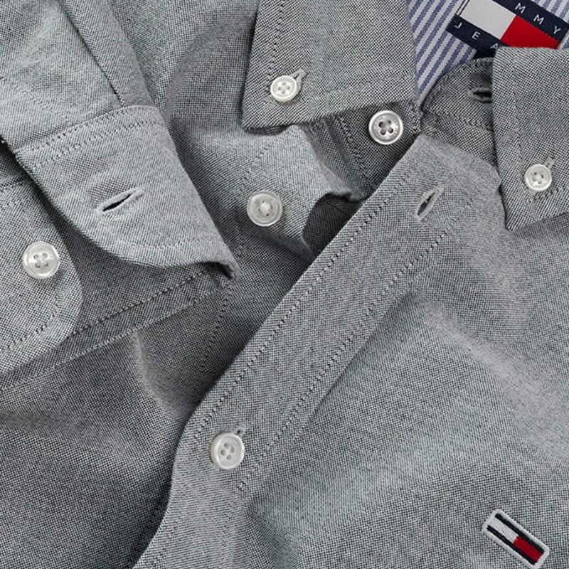 Πουκάμισο TJM REG OXFORD grey Tommy jeans