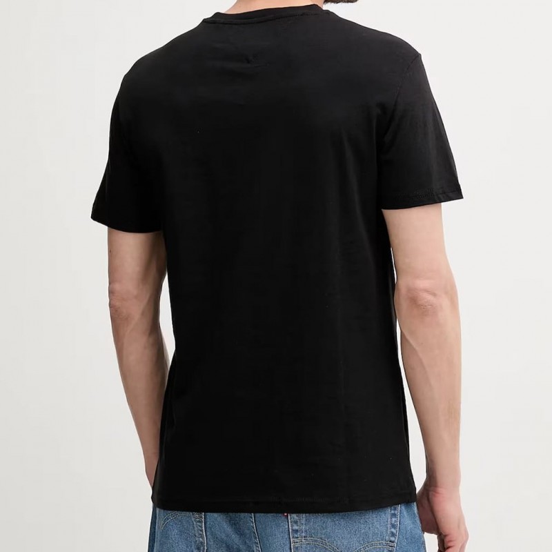 Μπλούζα με κοντό μανίκι ανδρική μαύρο Tommy jeans