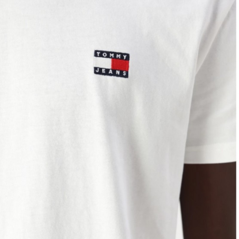 T-shirt men badge white Tommy jeans