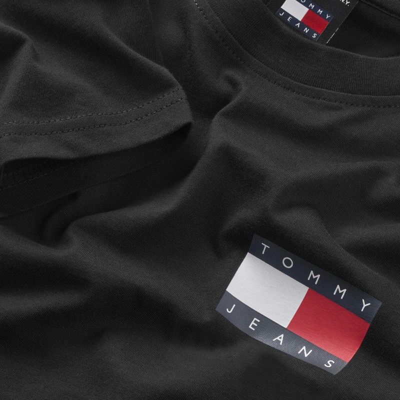 Μπλούζα με κοντό μανίκι TJM slim black Tommy jeans