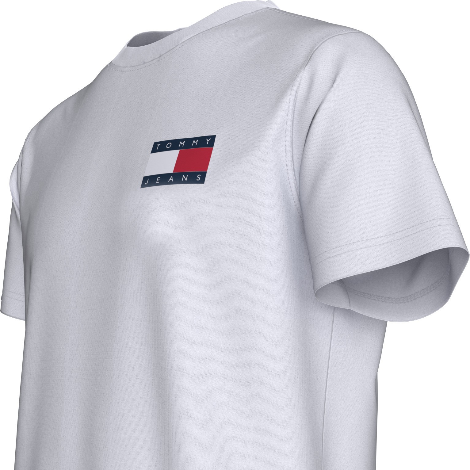 Μπλούζα με κοντό μανίκι TJM slim white Tommy jeans