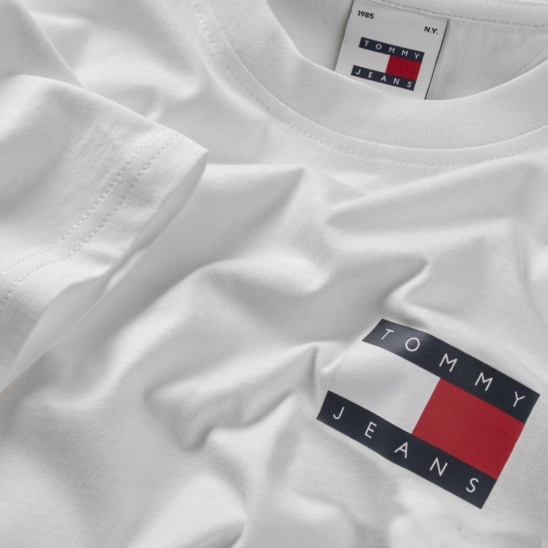 Μπλούζα με κοντό μανίκι TJM slim white Tommy jeans