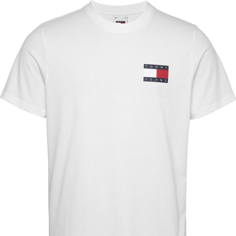 Μπλούζα με κοντό μανίκι TJM slim white Tommy jeans