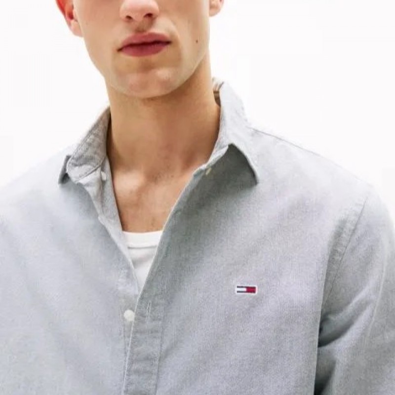 Πουκάμισο TJM REG OXFORD grey Tommy jeans