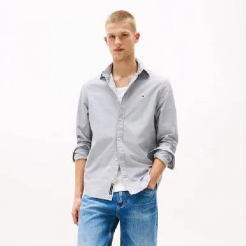 Πουκάμισο TJM REG OXFORD grey Tommy jeans