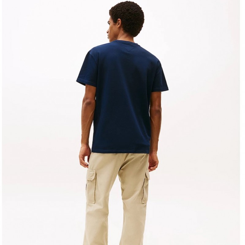 Μπλούζα με κοντό μανίκι Reg badgie play blue Tommy jeans