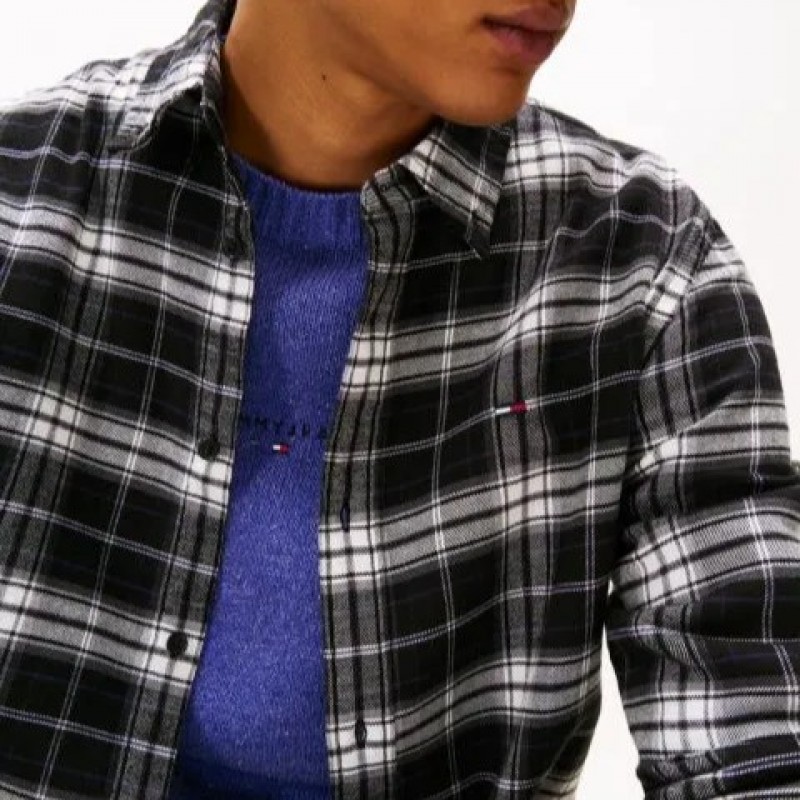 Πουκάμισο καρό Flannel check Black Tommy jeans