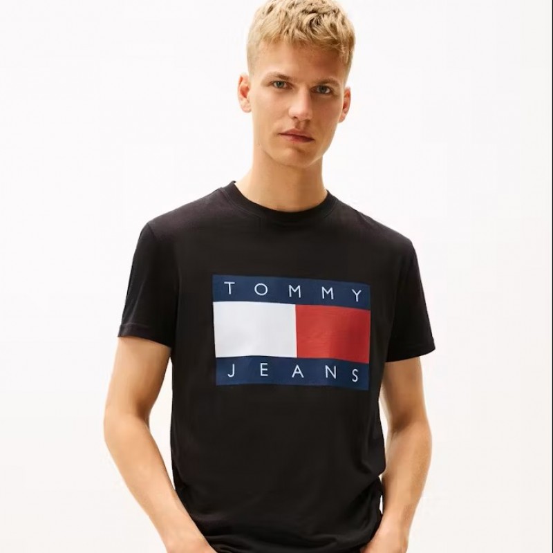T-shirt TJM Big flag Black Tommy jeans