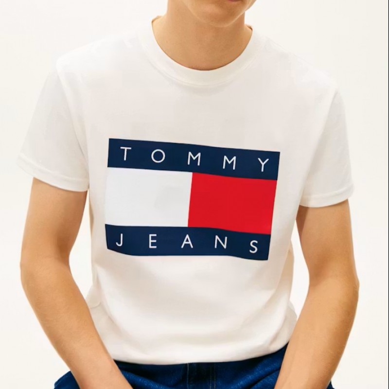 T-shirt TJM Big flag White Tommy jeans