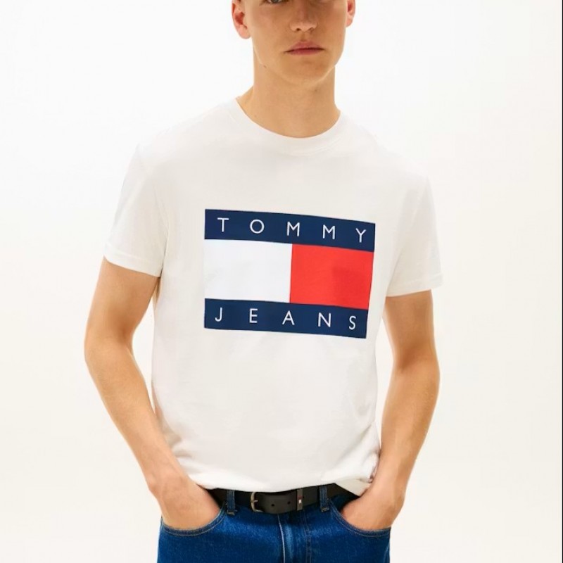 T-shirt TJM Big flag White Tommy jeans