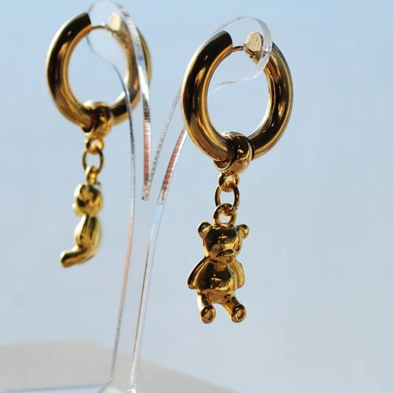 Σκουλαρίκια κρικάκια αρκουδάκι Elephantina