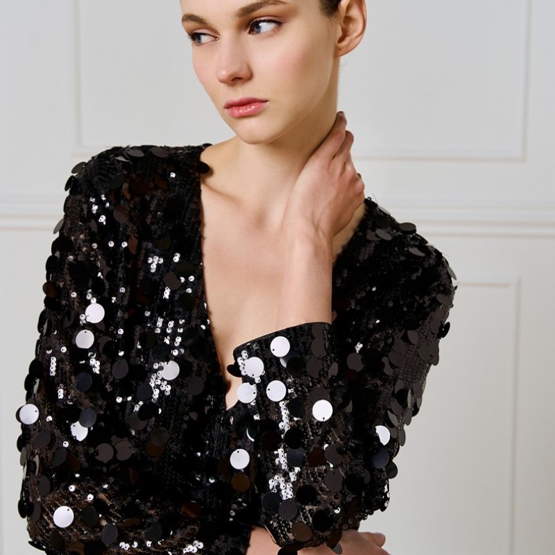 Dress mini relaxed longsleeved black Access