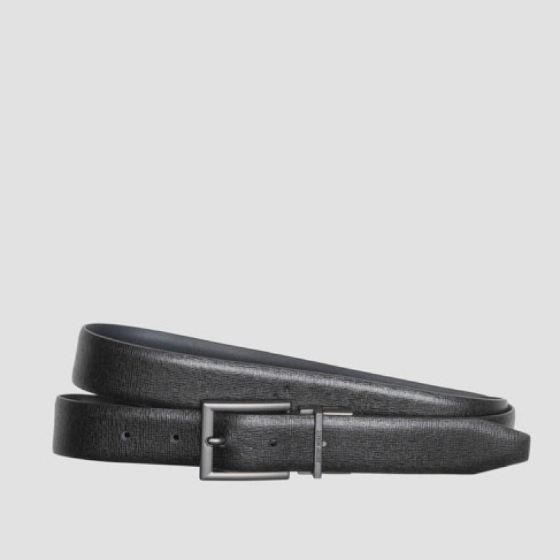 Belt for men Double-face leather Black Antony Morato