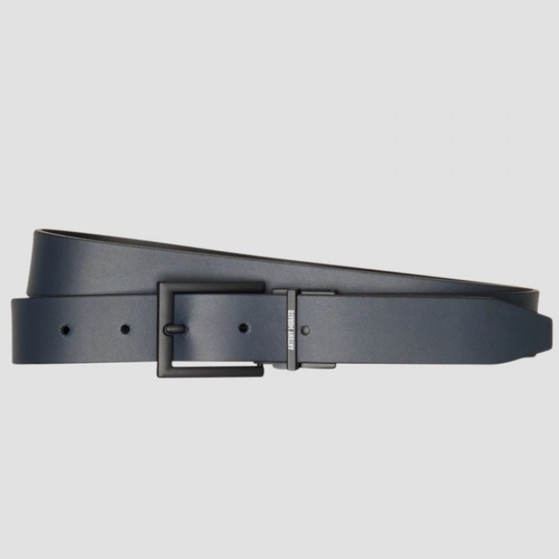 Belt with buckle Double-Face Leather Black Antony Morato	