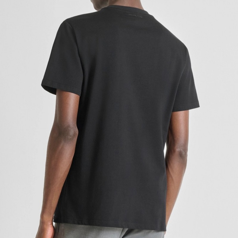 Μπλούζα με κοντό μανίκι Jersey Tiger print Black Antony Morato