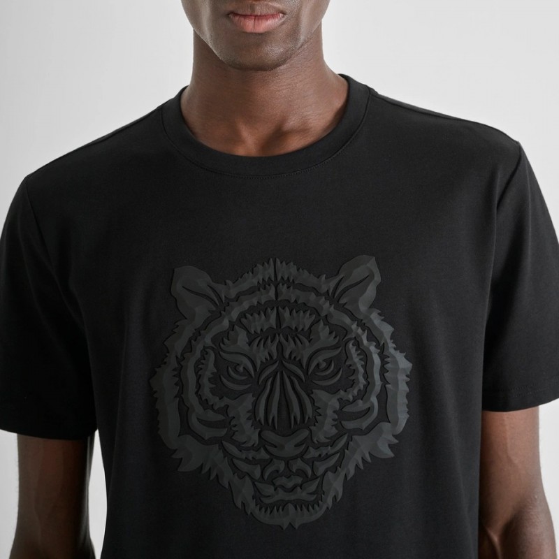 Μπλούζα με κοντό μανίκι Jersey Tiger print Black Antony Morato