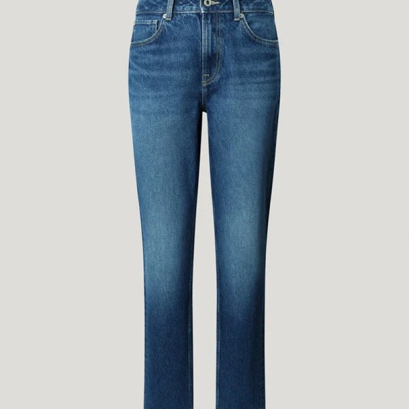 Jean High Waist Taper Violet Blue Pepe Jeans