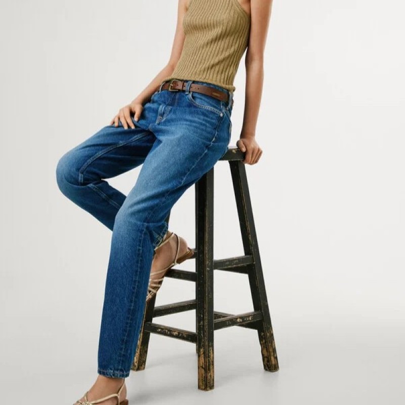 Jean High Waist Taper Violet Blue Pepe Jeans