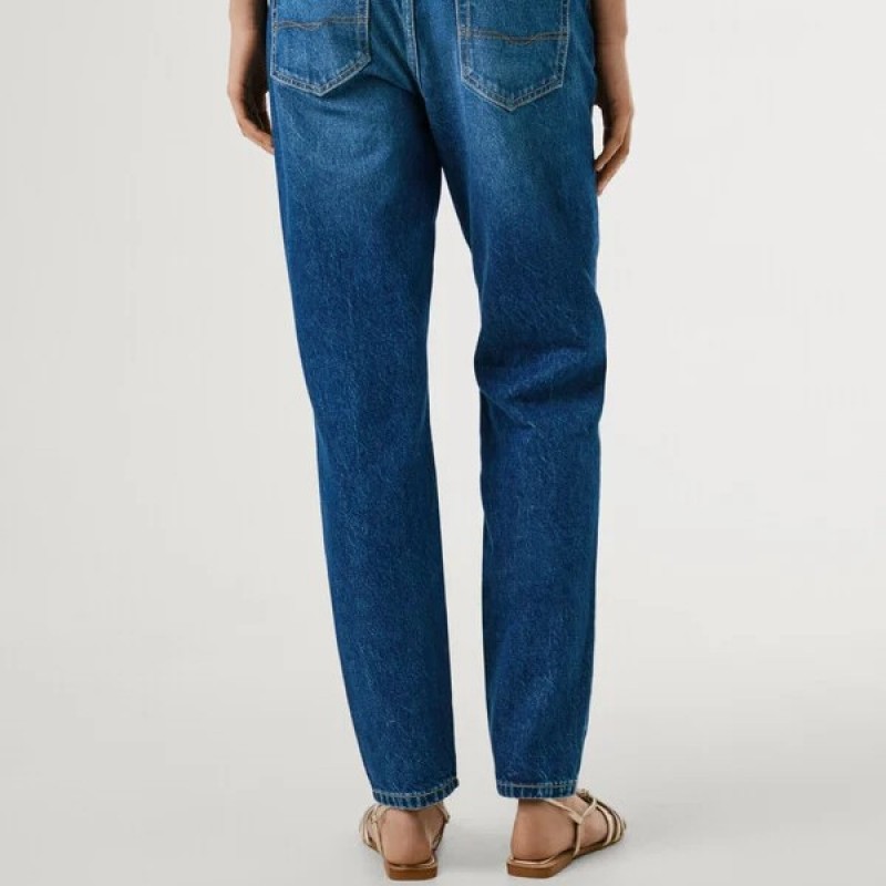 Jean High Waist Taper Violet Blue Pepe Jeans