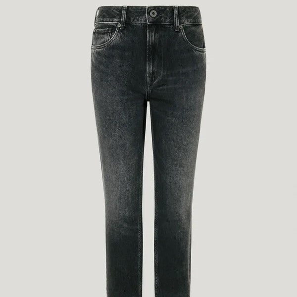 Παντελόνι τζιν High Waist Taper Violet Black Washed Pepe Jeans