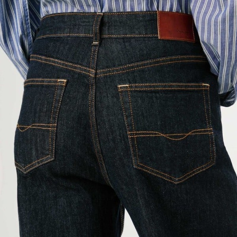 Παντελόνι τζίν high-rise straight fit Lexa Blue Pepe jeans