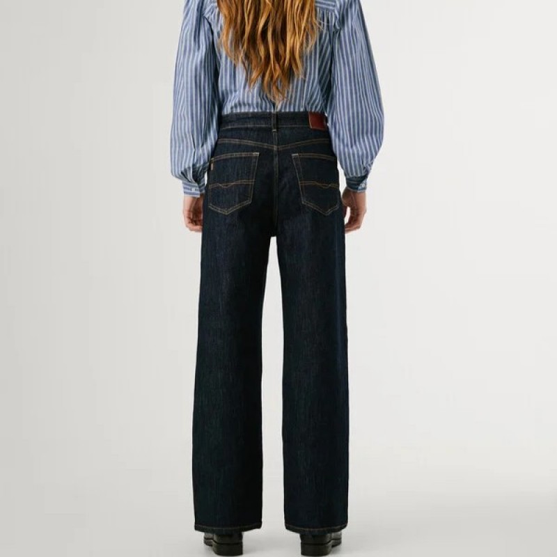 Παντελόνι τζίν high-rise straight fit Lexa Blue Pepe jeans