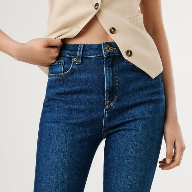 Παντελόνι τζίν ψηλόμεσο Flare dion Blue Pepe jeans