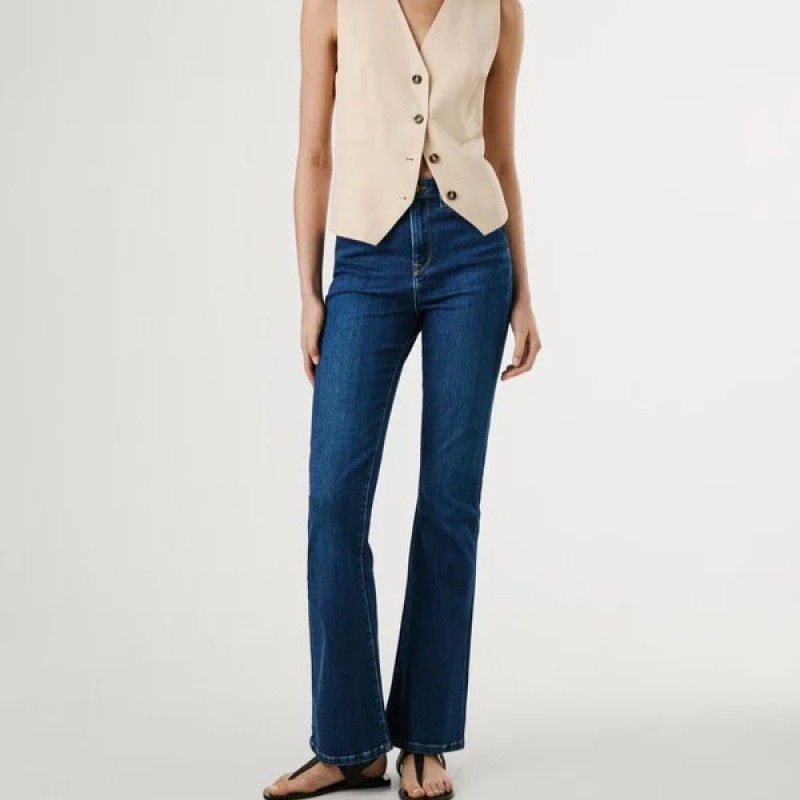 Παντελόνι τζίν ψηλόμεσο Flare dion Blue Pepe jeans