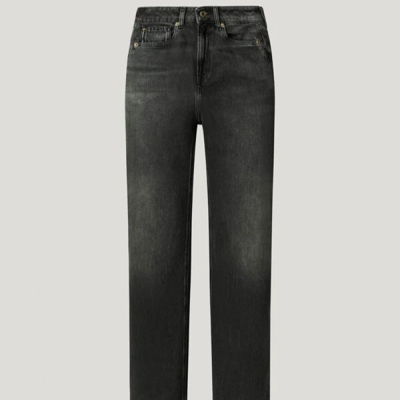 Τζίν high-rise straight fit Lexa Black Pepe jeans